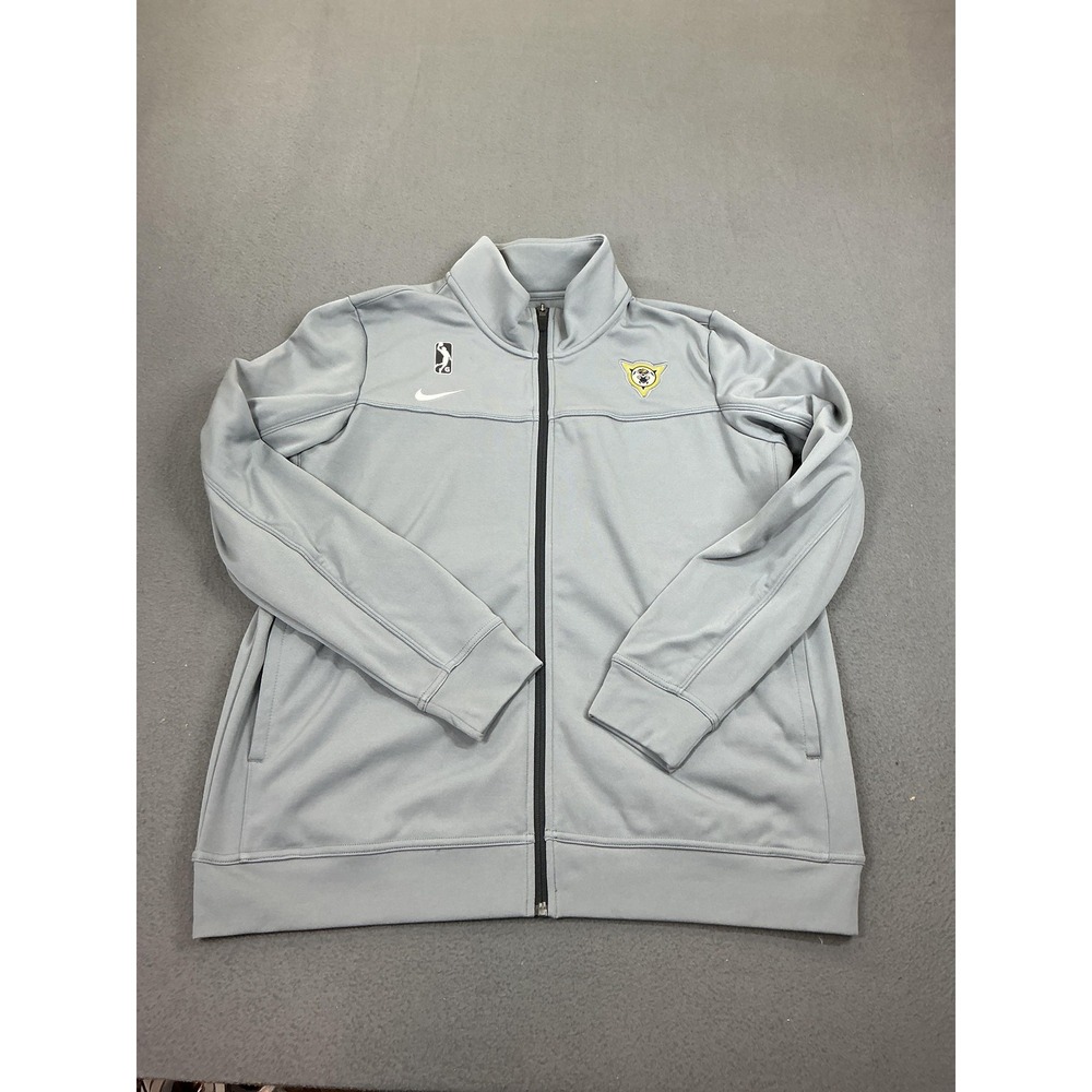 NBA G League Jacket Mens XL Gray NBA Basketball Nike‎ Dri Fit Full Zip Warmup